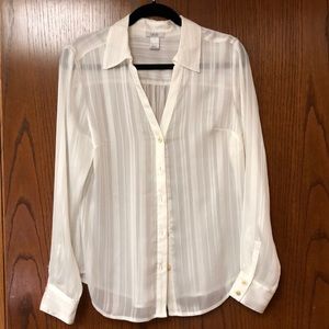 Cache’ Sheer Blouse Sz L